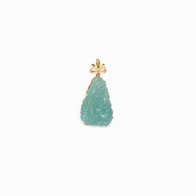 Pendente con Acquamarina Milky e Diamant