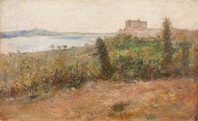 Bracciano, Veduta del Lago con il Castello Orsini-odescalchi