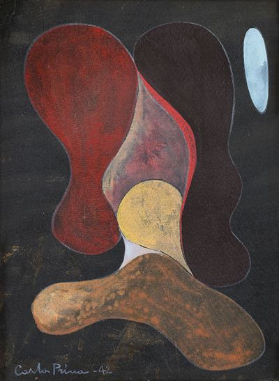 Senza titolo (1942), tempera su cartoncino