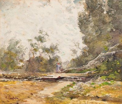 Paesaggio di Campagna con Viandante