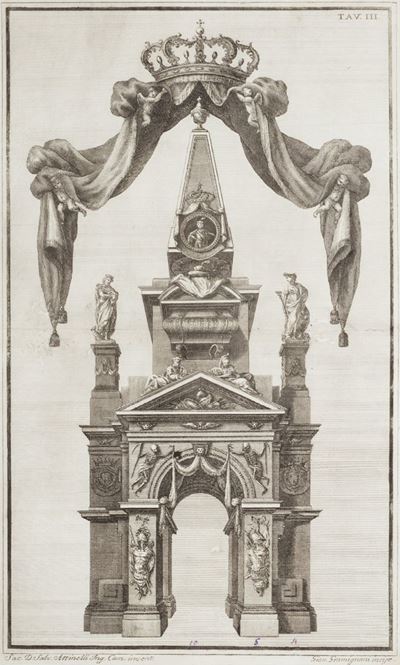 Funerali per Carlo III. Re delle Spagne e per L'infante di Napoli D. Gennaro Borbone.