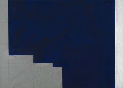 Diagonale, 1979, olio su cartone