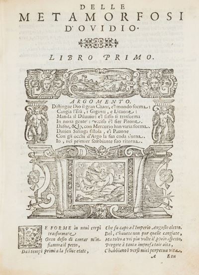Le Metamorfosi di Ovidio, Ridotte da Gio. Andrea Dall'anguillara, in Ottava Rima.