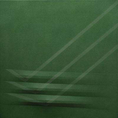 Verde, 1979, tela estroflessa e tempera vinilica