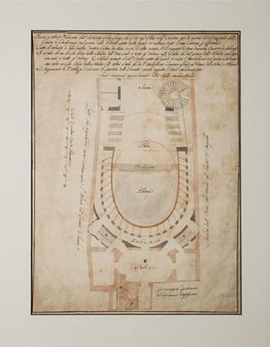 Pianta in abbozzo delineata dall'architetto Felice Giorgi