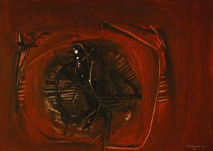 Scanavino Emilio - Immagine, 1964
Olio su cartone 
58,8 x 7