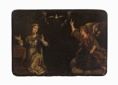 Annunciazione, olio su lavagna