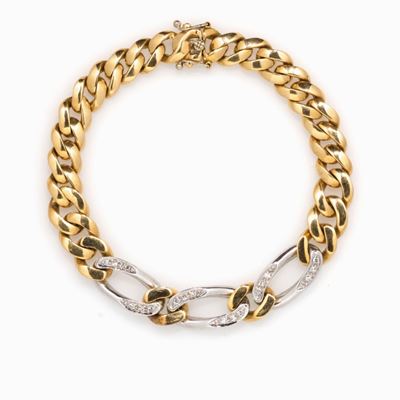Bracciale in Oro Bicolore e Diamanti in