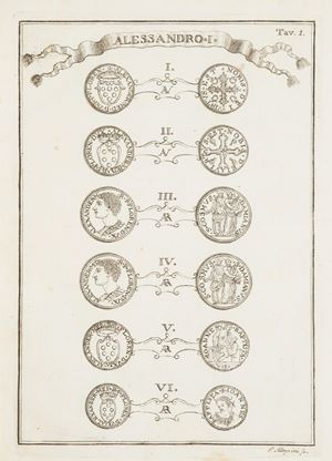 Opera classica e riccamente figurata in cui sono descritte le monete coniate dai Granduchi di Toscana da Alessandro I (prima moneta 1533) all'Imperatore Francesco di Lorena (ultima moneta 1741). Moreni, II, p. 138: “è adorna di 29 Tavole incise in rame con somma esattezza”; Graesse V, 54;  Choix, Olschki, 12965. Storia delle monete de' Granduchi di Toscana della casa de' Medici [...] 