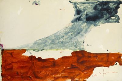 Paesaggio anemico, olio su tela, 80x120 cm