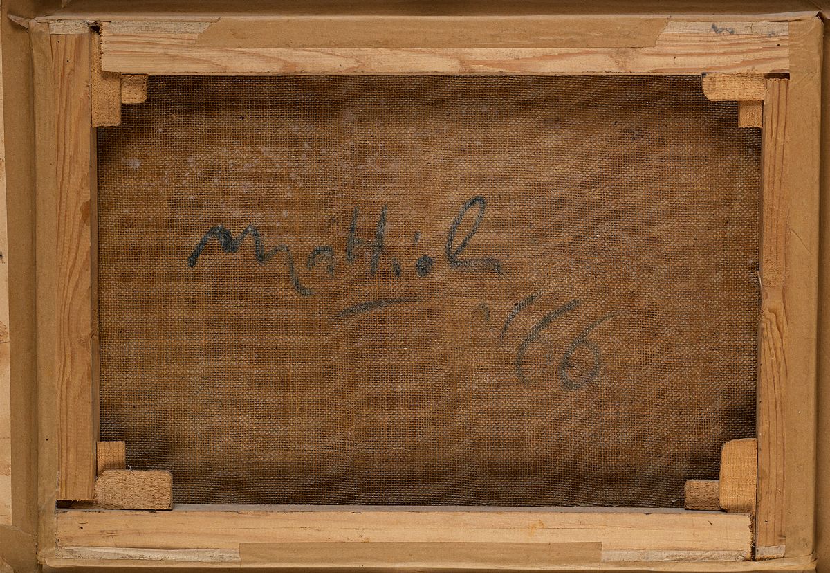 Carlo Mattioli - Senza titolo (1966), olio su tela
