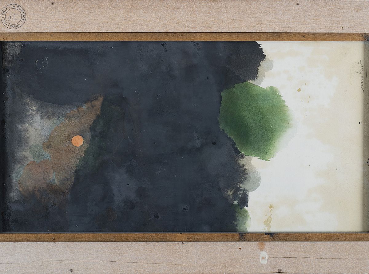 Carlo Mattioli - Nudo, 1976, olio su cartoncino, cm 44x23