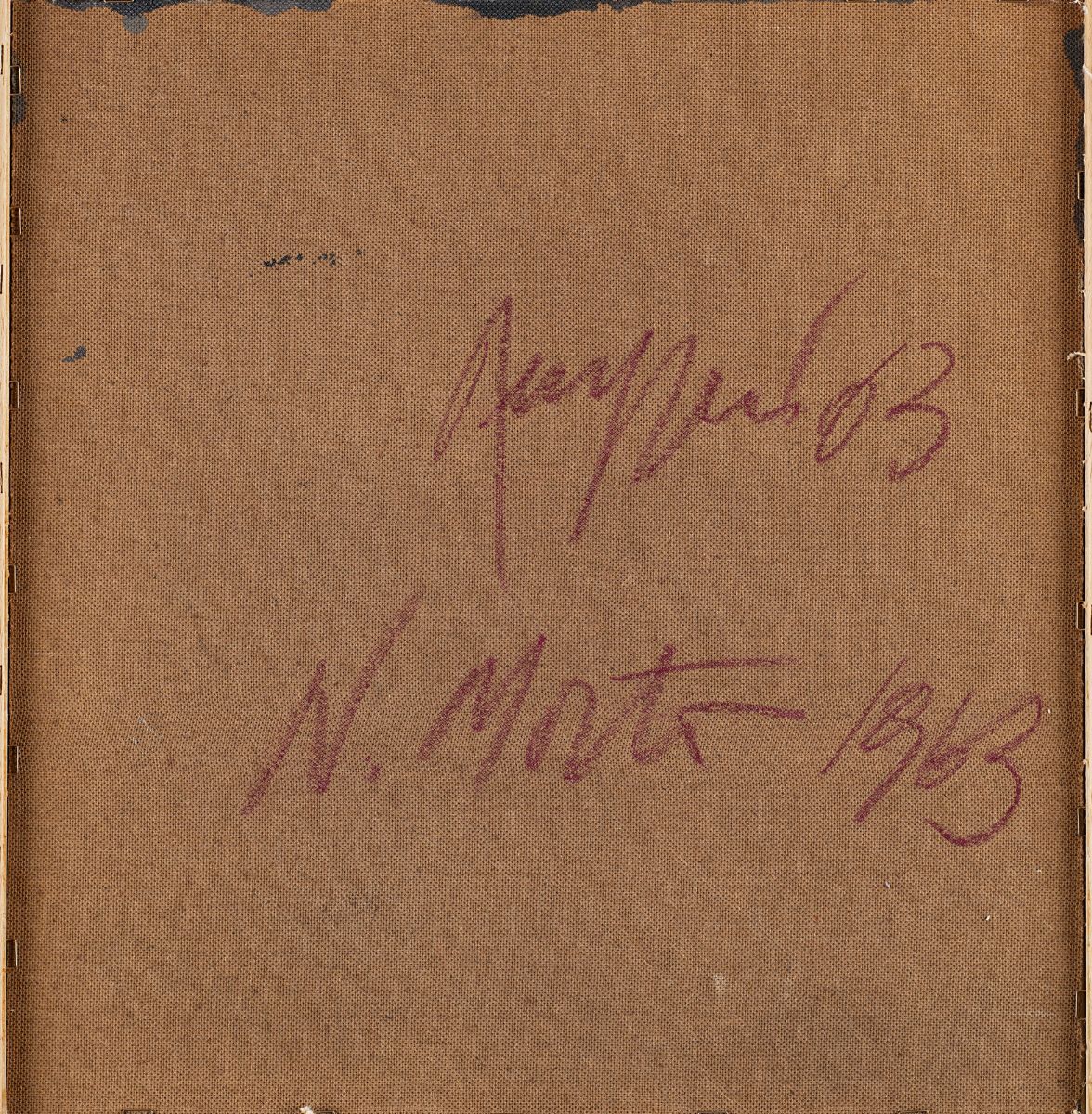 Piero Ruggeri - Natura matura, tecnica mista su faesite, 1963