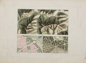Modelli di Topografia disegnati e acquerellati