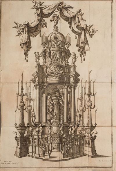 Esequie Reali per la Morte Dell' Augusto Re Cattolico delle Spagne Filippo Quinto Borbone ...