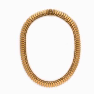 COLLANA IN ORO, ANNI 1940 CIRCA 
collana