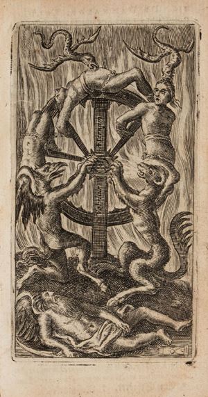 Rara e curiosa opera sulle torture all'inferno di Jeremias Drexel, un gesuita che per 23 anni fece il pastore a Monaco a Massimiliano I, Elettore di Baviera, ed a sua moglie Elisabetta di Lorena, ai quali l'opera è dedicata.     Infernus damnatorum carcer et rogus aeternitatis pars II