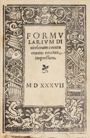 Formularium diversorum contractuum nouiter impressum