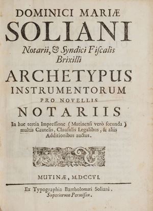 Archetypus instrumentorum pro novellis notariis