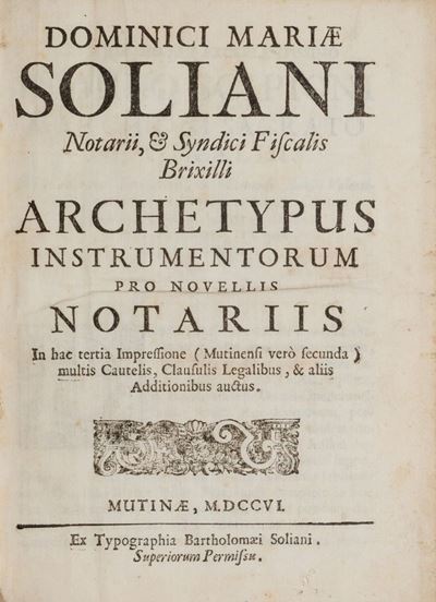 Archetypus Instrumentorum Pro Novellis Notariis