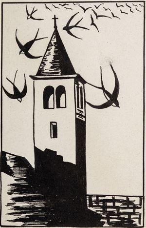 Campanile con rondini