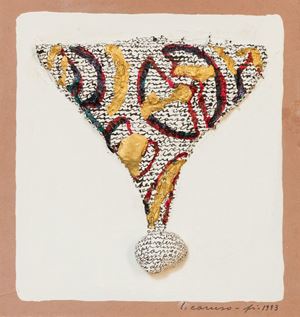 Esposizioni: Napoli, Museo Diego d'Aragona Pignatelli Cortes. Mostra di Luciano Caruso. "Alchimia della scrittura". Opere 1963-95, 1995. La via della seta IV