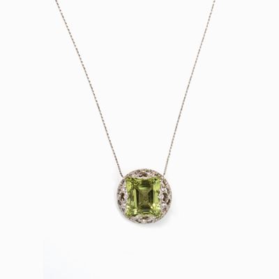 Collana con Pendente in Eliodoro Formata