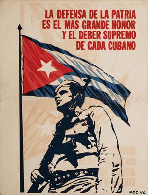 La defensa de la patria es el mas grande honor y el deber supremo de cada cubano