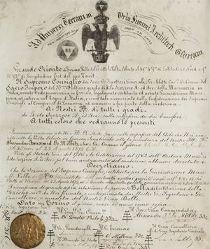 Bolla di costituzione della Sezione del Supremo Consiglio