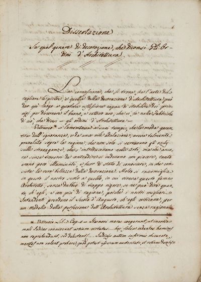 Dissertazione sugli Ordini D'architettura di M. Frezier