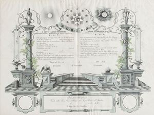 Diploma massonico del sec. XIX