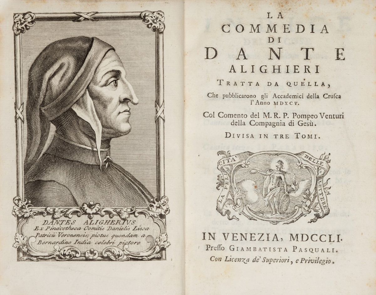 Alighieri Dante La Commedia di Dante Alighieri 1751 Libri