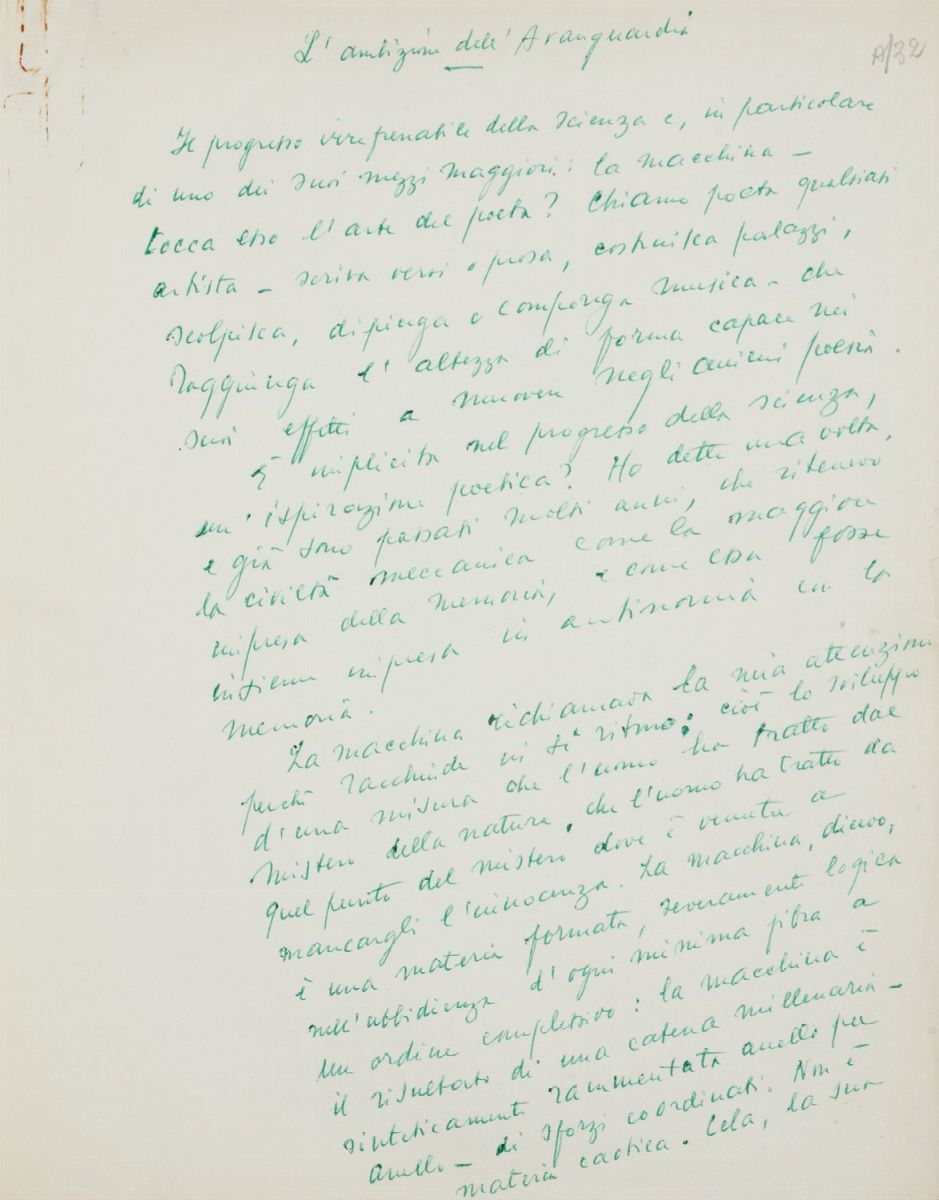 Giuseppe Ungaretti - Manoscritti e Lettere