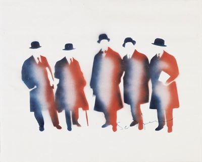 Futurismo rivisitato, smalto spray su tela