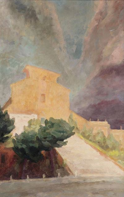 Ara Coeli, olio su masonite