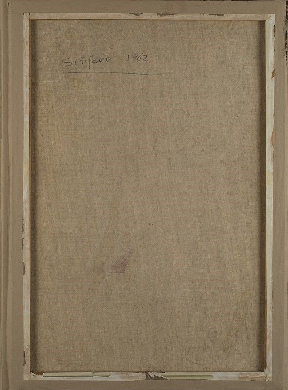 Mario Schifano - Senza titolo (smalto e grafite su carta intelata)