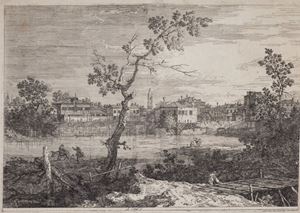 Capriccio con il villaggio di Dolo