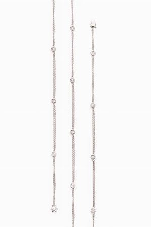 in oro bianco 18kt e diamanti