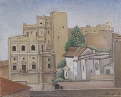 Case, olio su tela, 1955