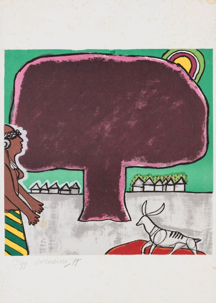 Guillaume Corneille - Albero e Maschere, 1977