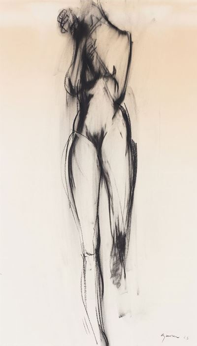 Nudo (1963), carboncino su carta