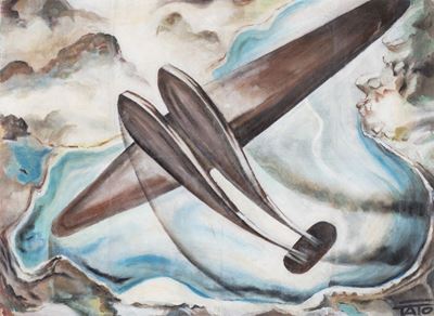 Aeropittura n.3, tempera su carta, 1932