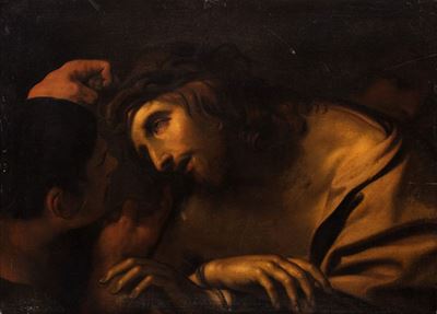 Cristo deriso, olio su tela