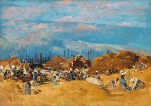 Avezzano, la mietitura, 1903
