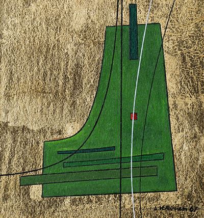 Forma n.6 (1967) - acrilico e foglia d'oro