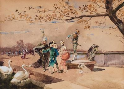 Coppia di Acquerelli