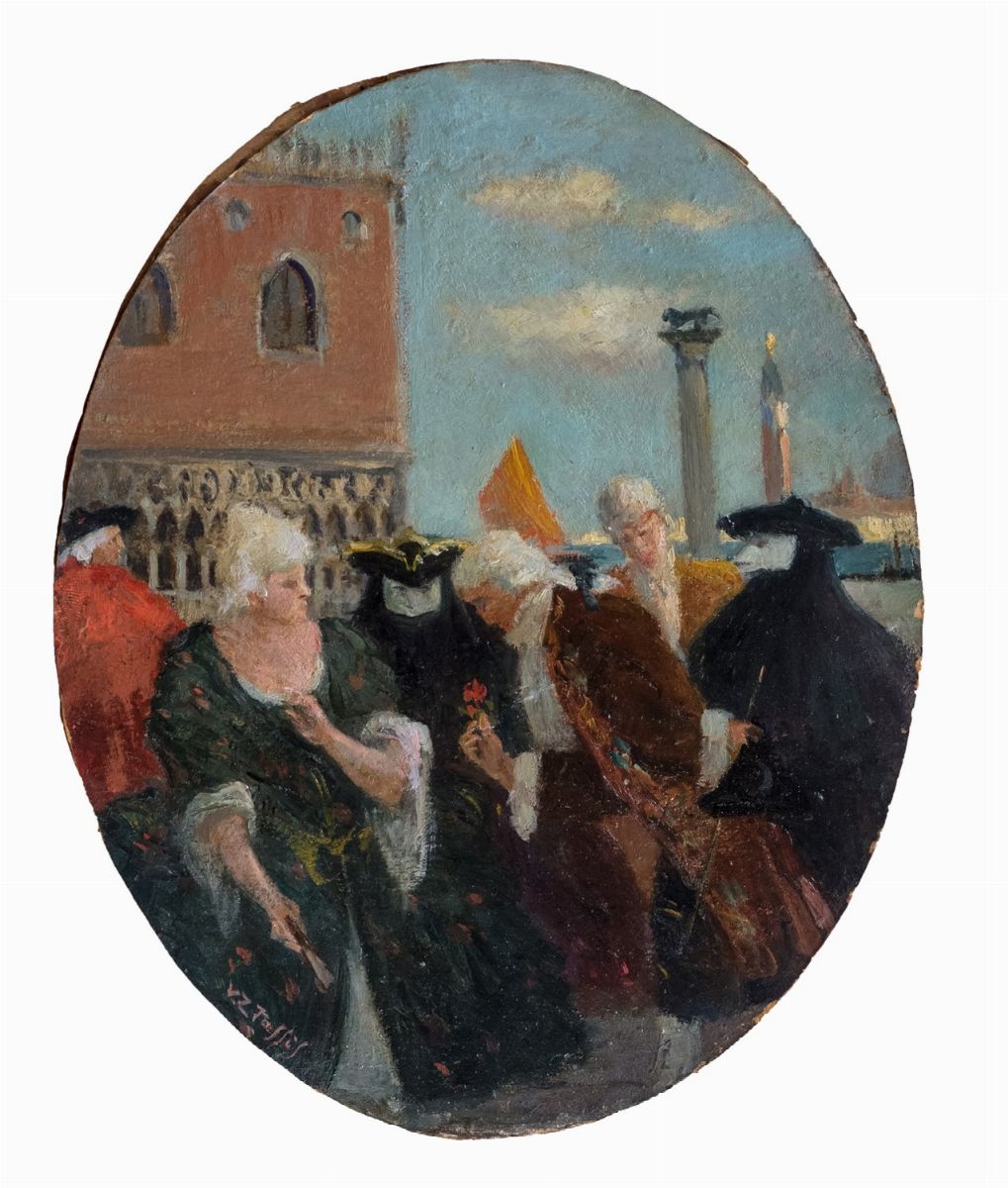 Vittorio Zanetti Tassis - Due Scene del Carnevale di Venezia