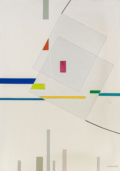 Composizione Sigma 3, 1975, acrilico su tela