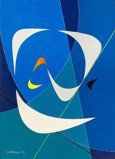 Movimento OH 4, 1970, acrilico su tela
