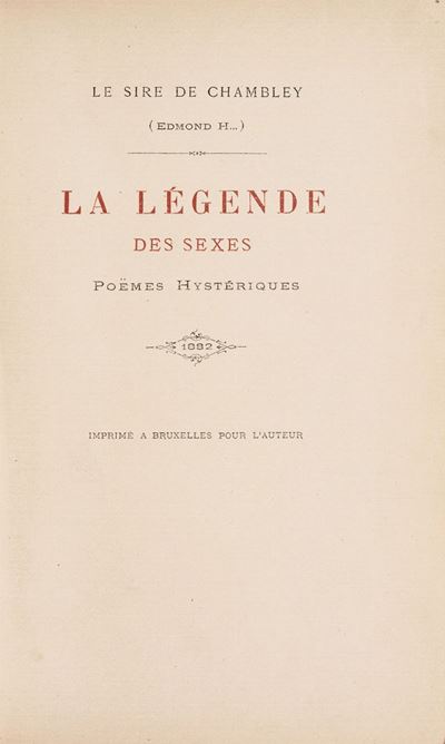 Édmond d’Haraucourt, La Légende des Sexes. Poëmes Hystériques